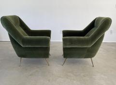 ITALIAN GREEN MOHAIR LOUNGE CHAIRS - 1964829