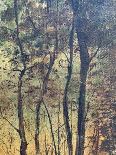 ITALIAN HUNTER IN FOREST WITH THREE DOGS OIL PAINTING ON CANVAS - 4271264