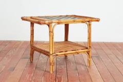 ITALIAN MARBLE BAMBOO CHESS TABLE - 3303024