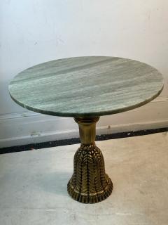 ITALIAN MARBLE TOP GILT CARVED WOOD TASSEL TABLE - 2256903