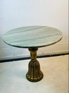 ITALIAN MARBLE TOP GILT CARVED WOOD TASSEL TABLE - 2256907