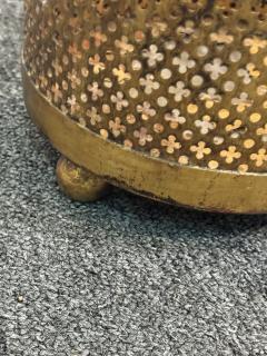 ITALIAN MID CENTURY GILT METAL JESTER DESIGN UMBRELLA STAND TRASH CAN - 4156714