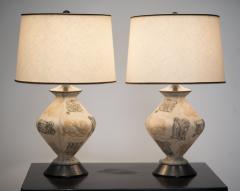 ITALIAN OVOID SHAPED GLASS TABLE LAMPS - 3039006