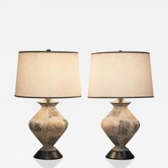 ITALIAN OVOID SHAPED GLASS TABLE LAMPS - 3044868