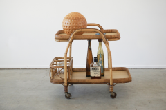 ITALIAN RATTAN BAR CART - 1912610