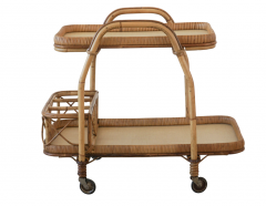 ITALIAN RATTAN BAR CART - 1912614