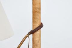 ITALIAN ROPE LEATHER FLOOR LAMP 1950S - 3433032