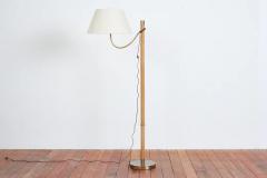 ITALIAN ROPE LEATHER FLOOR LAMP 1950S - 3433037