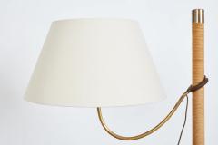 ITALIAN ROPE LEATHER FLOOR LAMP 1950S - 3433210