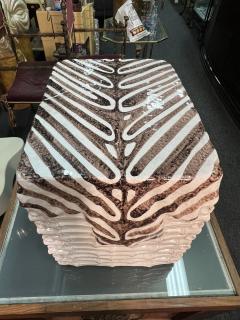 ITALIAN TERRACOTTA BAMBOO AND ZEBRA SKIN TROMPE LOEIL GARDEN BENCHES - 4171564