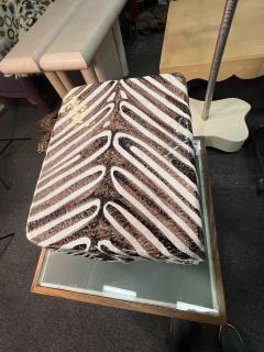ITALIAN TERRACOTTA BAMBOO AND ZEBRA SKIN TROMPE LOEIL GARDEN BENCHES - 4171575
