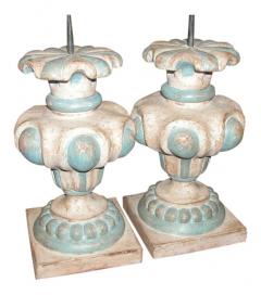 ITALIAN WHITE AND BLUE URN LAMP BASES PAIR - 3299864