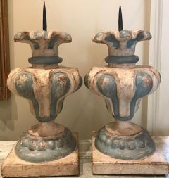 ITALIAN WHITE AND BLUE URN LAMP BASES PAIR - 3299865