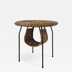 ITALIAN WICKER AND IRON MAGAZINE TABLE - 2263388