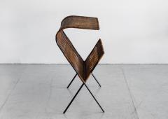 ITALIAN WICKER AND IRON TABLE MAGAZINE RACK - 1019924