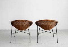 ITALIAN WICKER BUCKET CHAIRS - 1207782