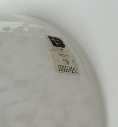 ITRE Brass Sconce White Speckled Murano Glass by ITRE Italy 1970s - 4417728