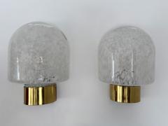 ITRE Brass Sconce White Speckled Murano Glass by ITRE Italy 1970s - 4417729