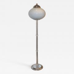 ITRE Italian 1970s Silver Leaf Crystal and Pearl Grey Murano Glass Nickel Floor Lamp - 1106874
