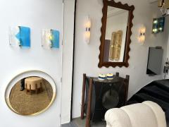 ITRE Pair of Sconces Blue Murano Glass by I TRE Italy 1970s - 4209555