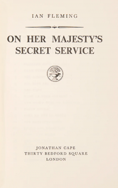 Ian Fleming On Her Majestys Secret Service by Ian FLEMING - 3644625