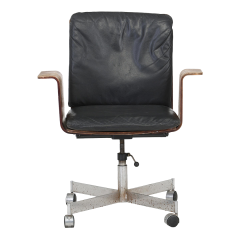 Ib Jorgen Rasmussen Ib J rgen Rasmussen Kevi swivel office chair in rosewood leather - 4423093