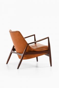 Ib Kofod Larsen Afromosia Leather Easy Chair by Ib Kofod Larsen 1950s - 4507684