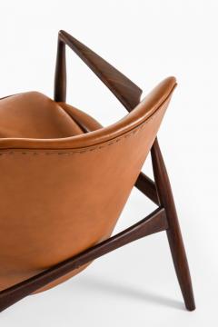 Ib Kofod Larsen Afromosia Leather Easy Chair by Ib Kofod Larsen 1950s - 4507687