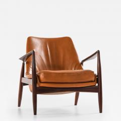 Ib Kofod Larsen Afromosia Leather Easy Chair by Ib Kofod Larsen 1950s - 4508647