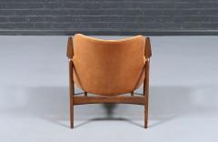Ib Kofod Larsen Danish Modern Leather Sculpted Lounge Chairs by Ib Kofod Larsen - 4711446