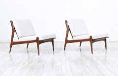 Ib Kofod Larsen Danish Modern Sculpted Slipper Lounge Chairs by Ib Kofod Larsen for Selig - 2718793