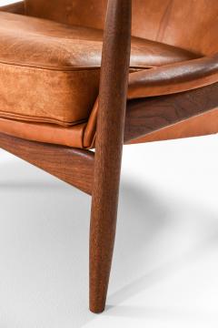 Ib Kofod Larsen Easy Chair in Leather and Teak by Ib Kofod Larsen 1950s - 4565032