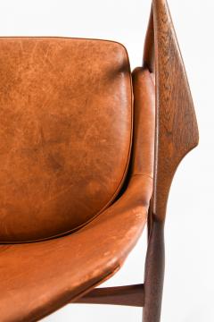 Ib Kofod Larsen Easy Chair in Leather and Teak by Ib Kofod Larsen 1950s - 4565040