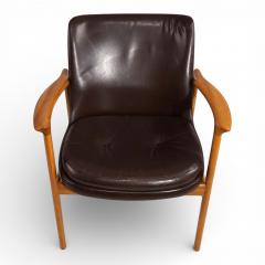 Ib Kofod Larsen Fr scher leather armchair by Ib Kofod Larsen 1960 - 4749523
