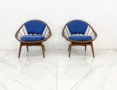 Ib Kofod Larsen Hoop Chairs a Pair by Ib Kofod Larsen for Selig Denmark C 1964 - 4127197