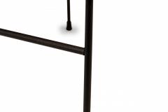 Ib Kofod Larsen I B Kofod Larsen Penguin Wood Iron and Beige Fabric Upholstered Lounge Chair - 2787204