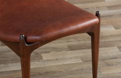 Ib Kofod Larsen Ib Kofod Larsen Cognac Leather Stool for Selig - 3673486