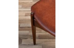 Ib Kofod Larsen Ib Kofod Larsen Cognac Leather Stool for Selig - 3673489