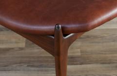 Ib Kofod Larsen Ib Kofod Larsen Cognac Leather Stool for Selig - 3673492