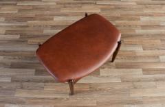 Ib Kofod Larsen Ib Kofod Larsen Cognac Leather Stool for Selig - 3673493