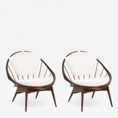 Ib Kofod Larsen Ib Kofod Larsen Hoop Lounge Chairs for Selig - 2236913