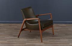 Ib Kofod Larsen Ib Kofod Larsen Leather Sculpted Lounge Chair for Selig - 3736610