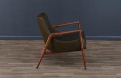 Ib Kofod Larsen Ib Kofod Larsen Leather Sculpted Lounge Chair for Selig - 3736611