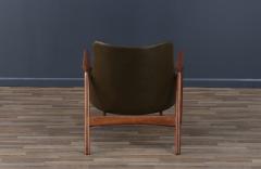 Ib Kofod Larsen Ib Kofod Larsen Leather Sculpted Lounge Chair for Selig - 3736613