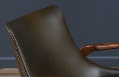 Ib Kofod Larsen Ib Kofod Larsen Leather Sculpted Lounge Chair for Selig - 3736614