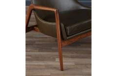 Ib Kofod Larsen Ib Kofod Larsen Leather Sculpted Lounge Chair for Selig - 3736618