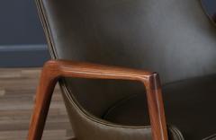 Ib Kofod Larsen Ib Kofod Larsen Leather Sculpted Lounge Chair for Selig - 3736619