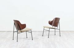 Ib Kofod Larsen Ib Kofod Larsen Penguin Iron Leather Lounge Chairs for Selig - 2217476