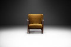 Ib Kofod Larsen Ib Kofod Larsen S len Chair with Upholstered Seat for OPE M bler Sweden 1950s - 3004803