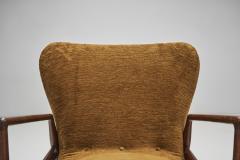 Ib Kofod Larsen Ib Kofod Larsen S len Chair with Upholstered Seat for OPE M bler Sweden 1950s - 3004806